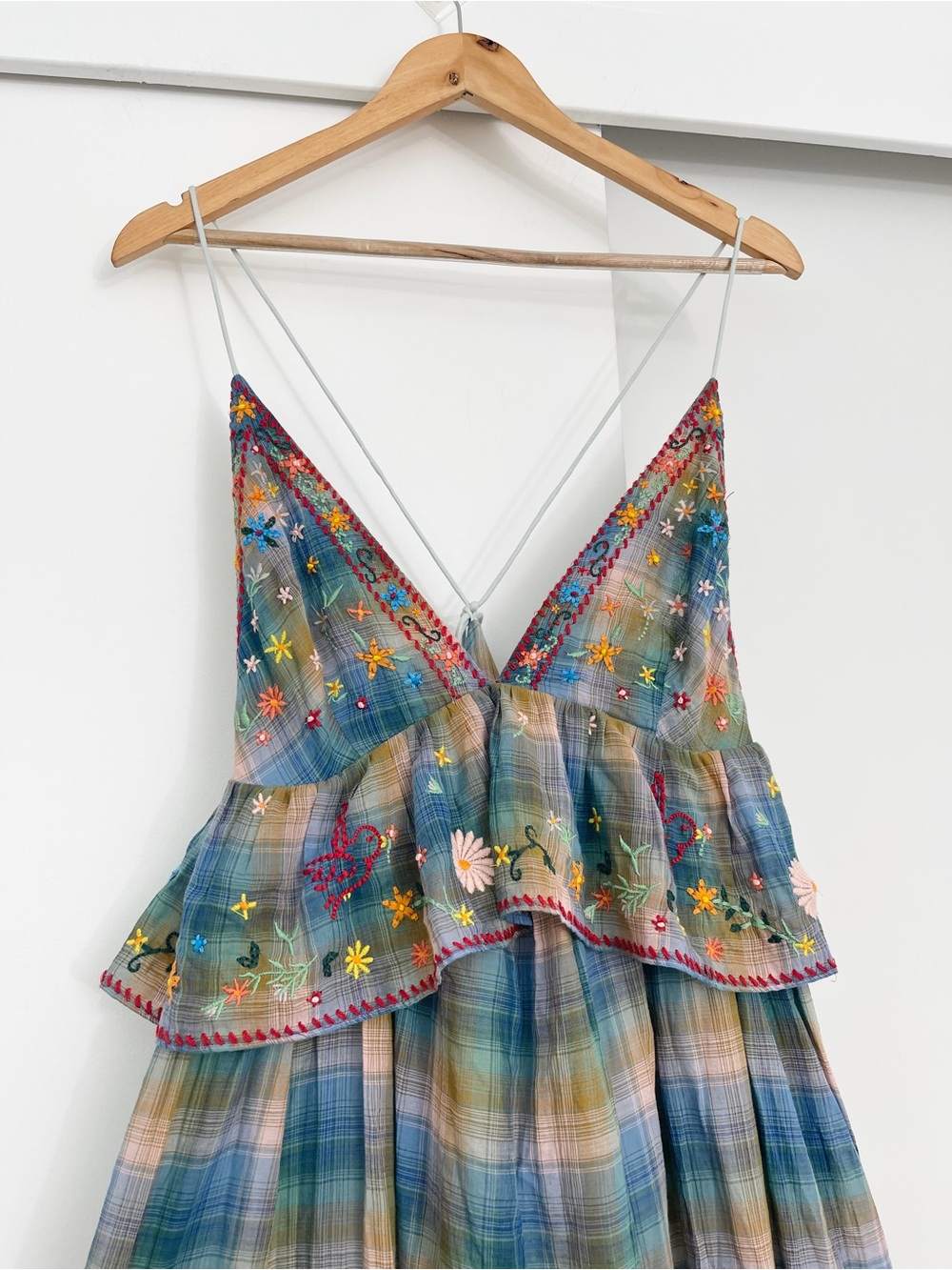 NWT Free People Songs Of Summer Embroidered Floral Birds Maxi Dress Size Medium - Picture 2 of 7